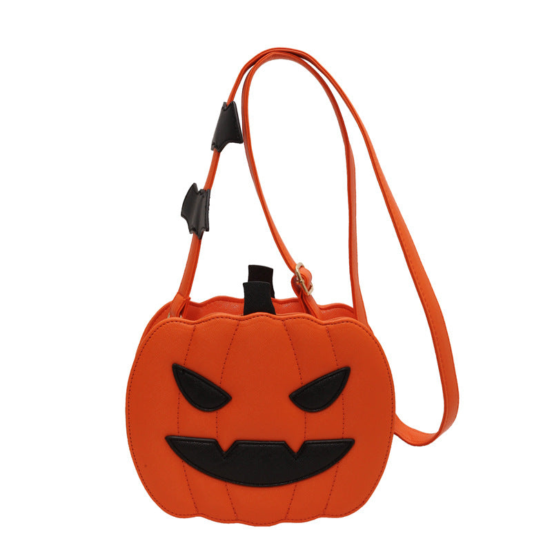 BamBam Funny Pumpkin Bag Fashion Contrast Color Creative Style Trendy Single Shoulder Women's Bag Chain Cartoon Diagonal Bag - BamBam