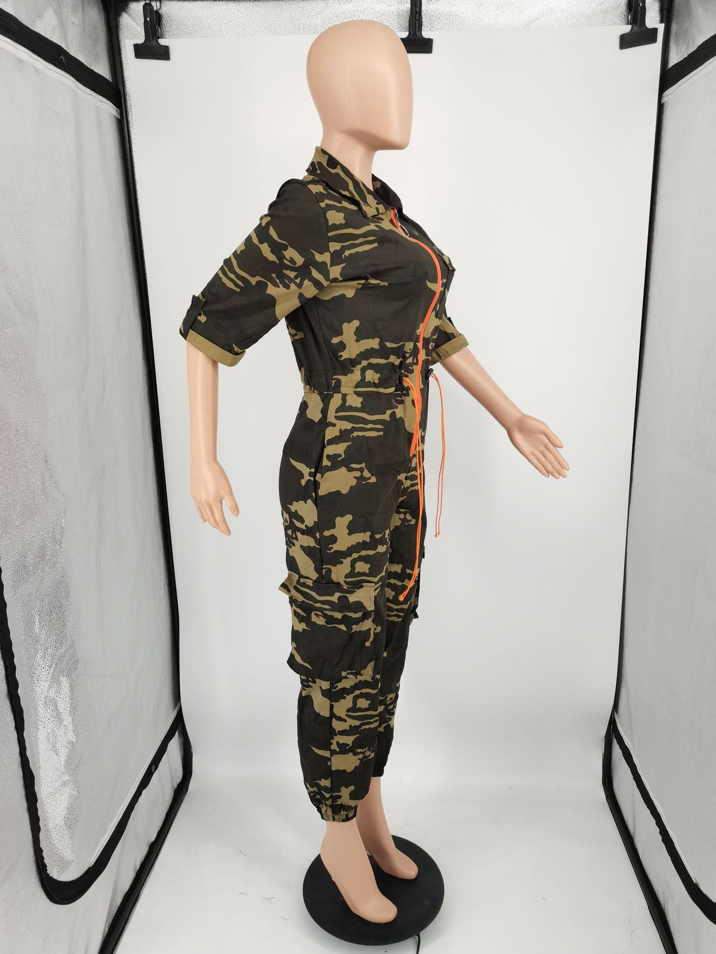 BamBam Autumn Fashion Zipper Drawstring Waist Cargo Jump - BamBam Clothing