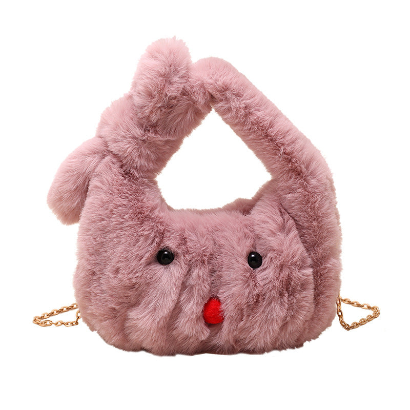 BamBam Autumn And Winter Plush Bag Cute Girl Cartoon Shoulder Hand Crossbody Trendy Bag - BamBam