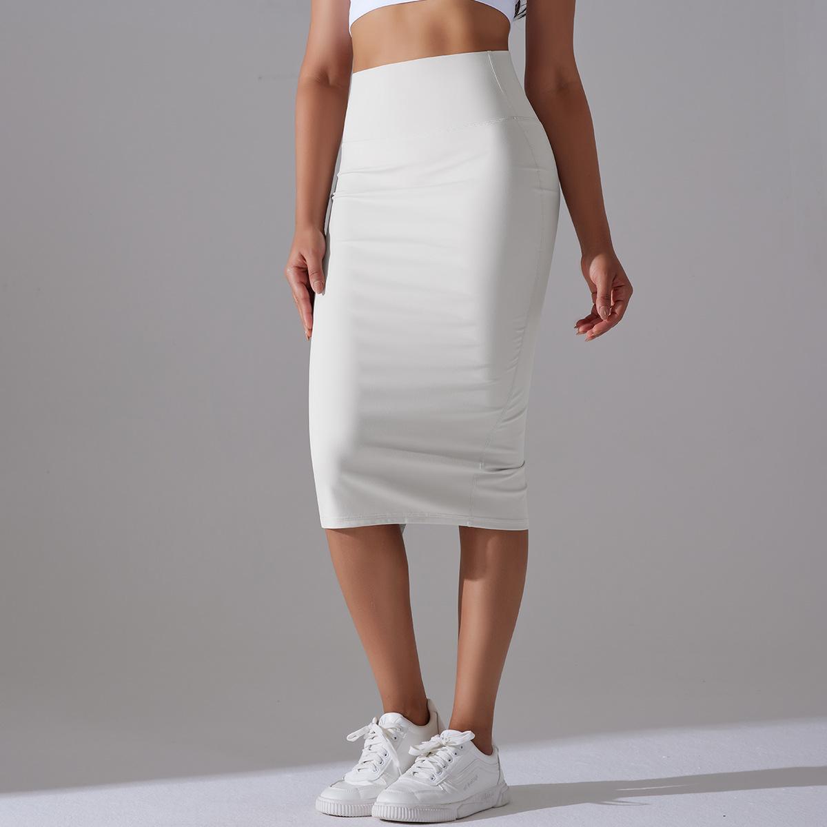 BamBam Women High Waist Stretch Slit Sports Skirt - BamBam