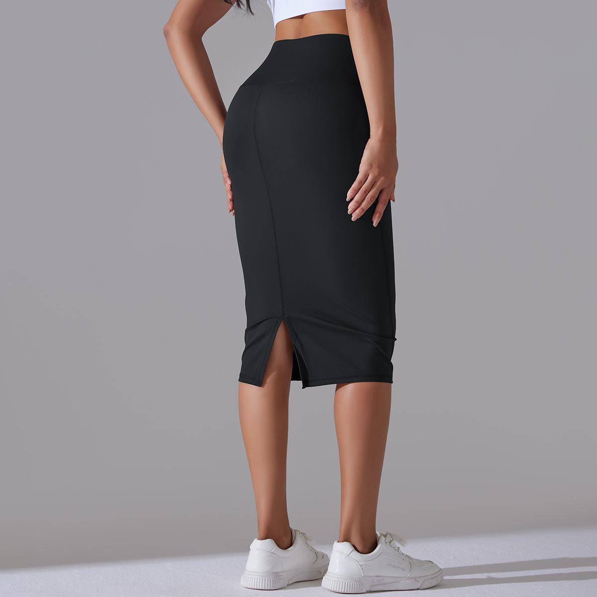 BamBam Women High Waist Stretch Slit Sports Skirt - BamBam