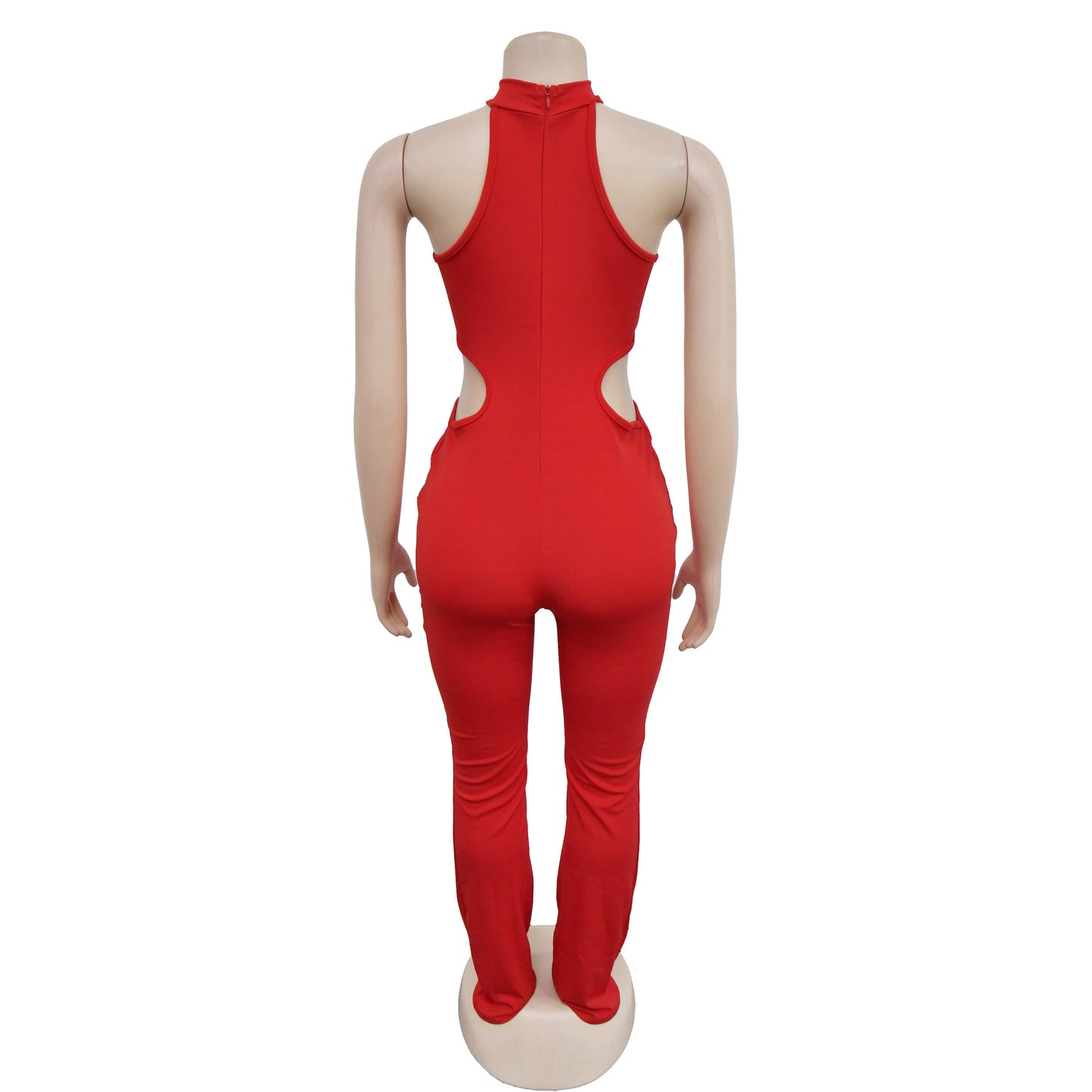 BamBam Women Solid Sexy Halter Neck Cutout Jumpsuit - BamBam Clothing