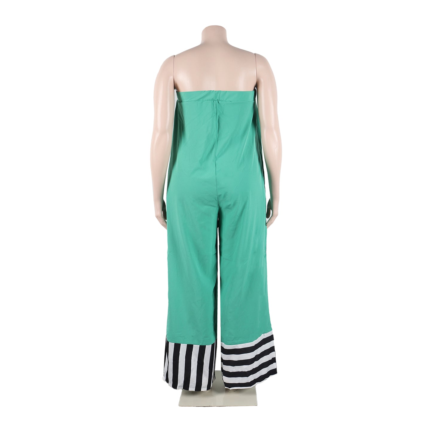 BamBam Women Casual Patchwork Stripe Print ColorBlock Jumpsuit - BamBam Clothing