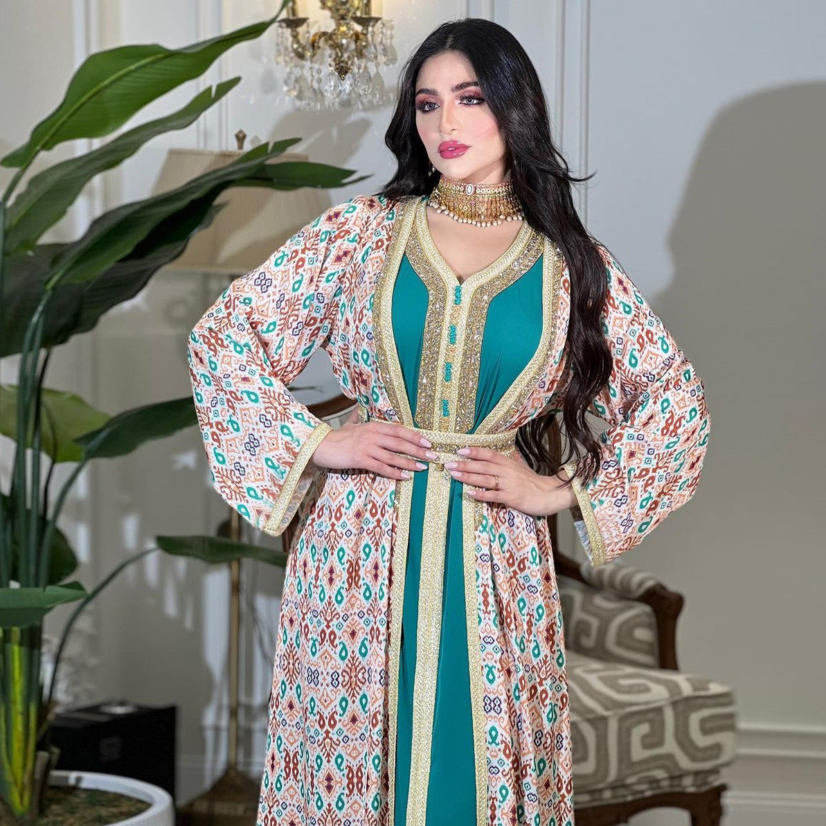 BamBam Muslim Women Beaded Robe Set - BamBam