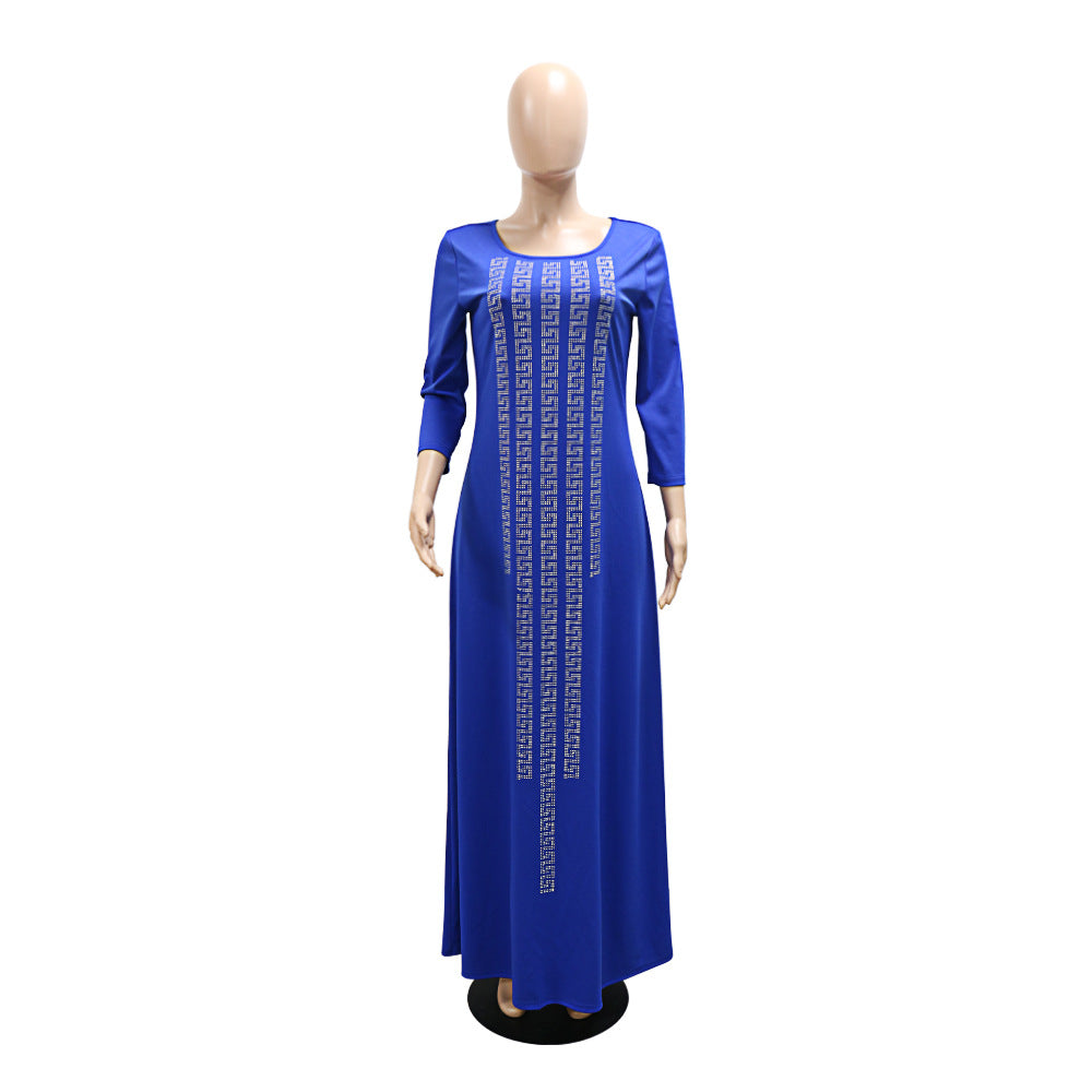 BamBam Beaded Bubble Dress Suit Dress Muslim Robe Women muslim - BamBam