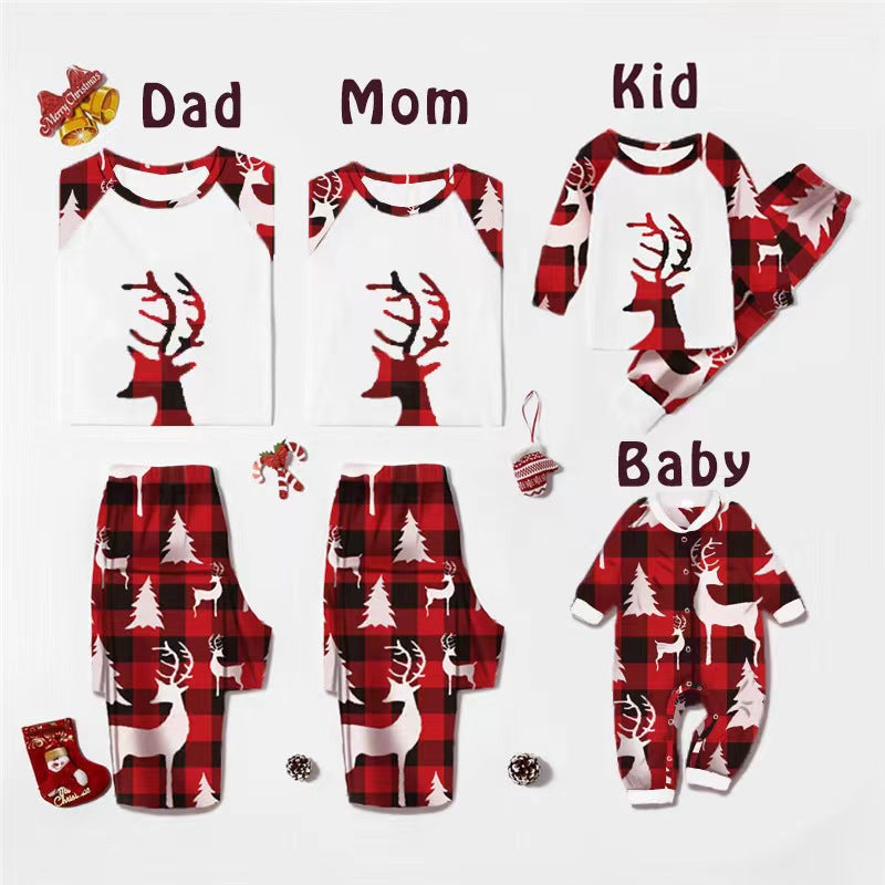BamBam Christmas Family Wear Print Homewear Long Sleeve Pajama Set - BamBam