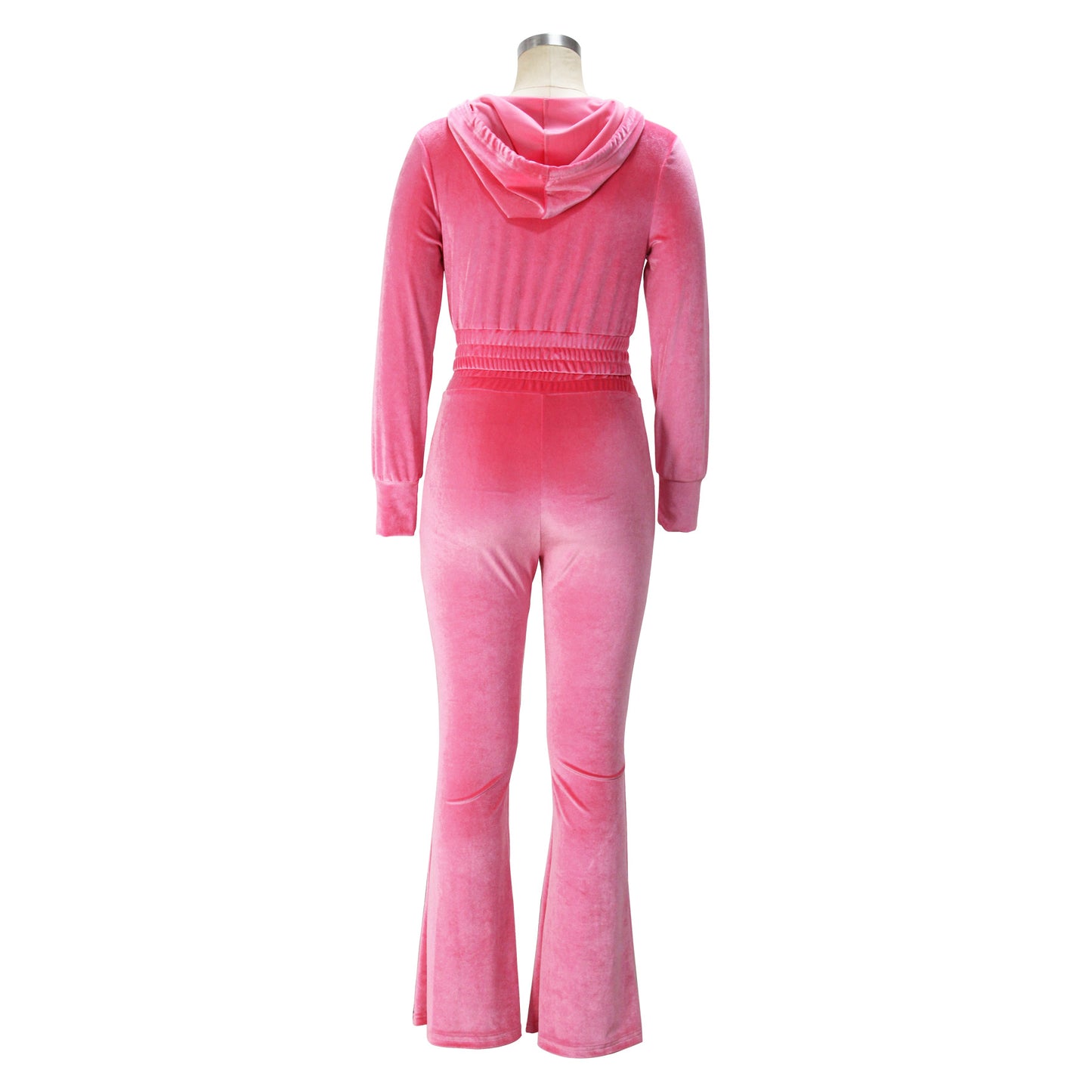 BamBam Spring And Autumn Women's Fashion Casual Zipper Sexy Tracksuit Hoodies Pants Two-Piece Set - BamBam