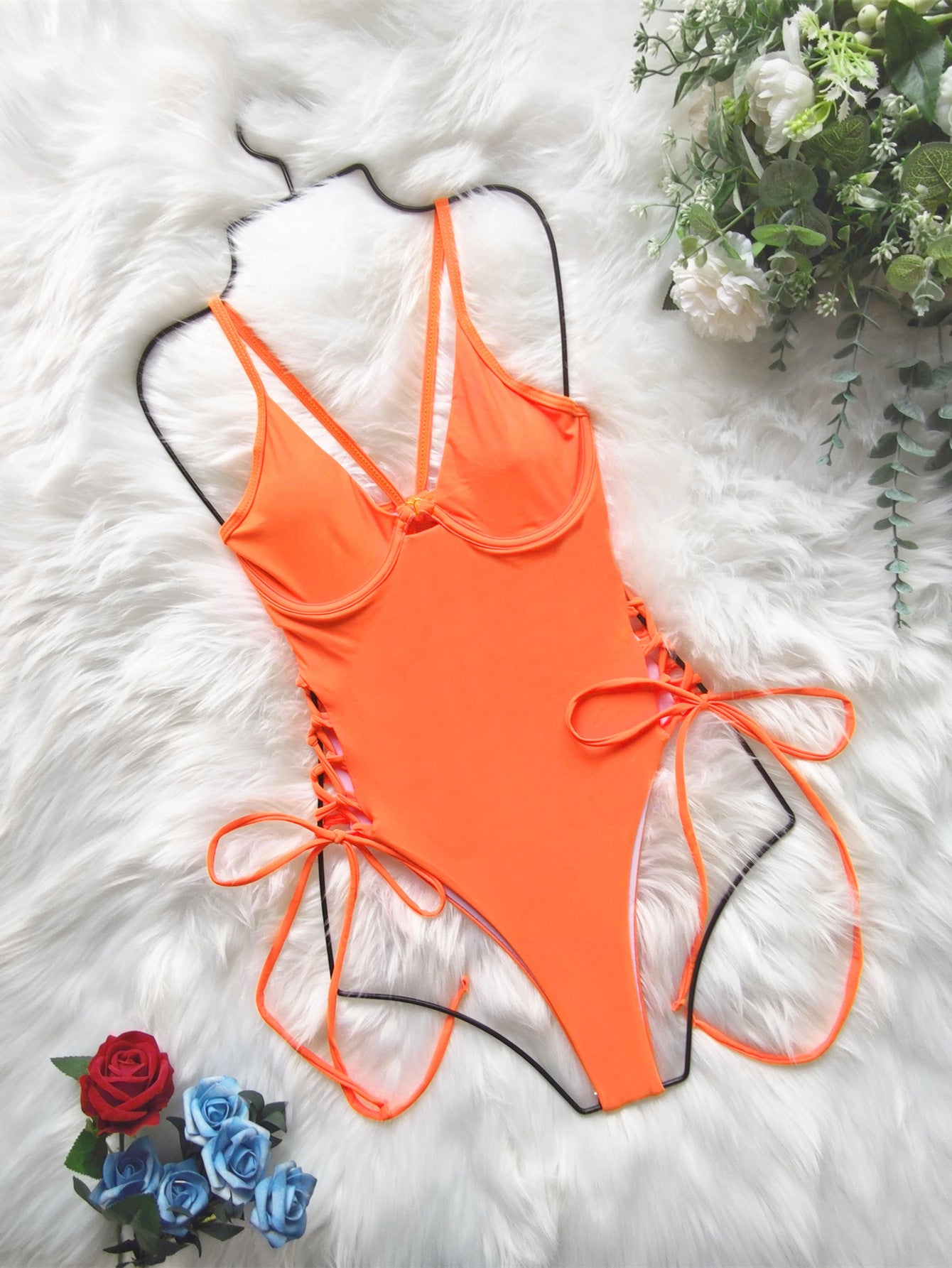 BamBam Women Sexy Bikini Solid Suspender Swimwear - BamBam