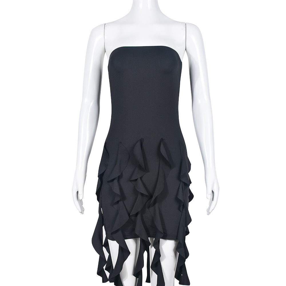 BamBam Women's Sexy Tassel Ribbon Tube Dress - BamBam Clothing