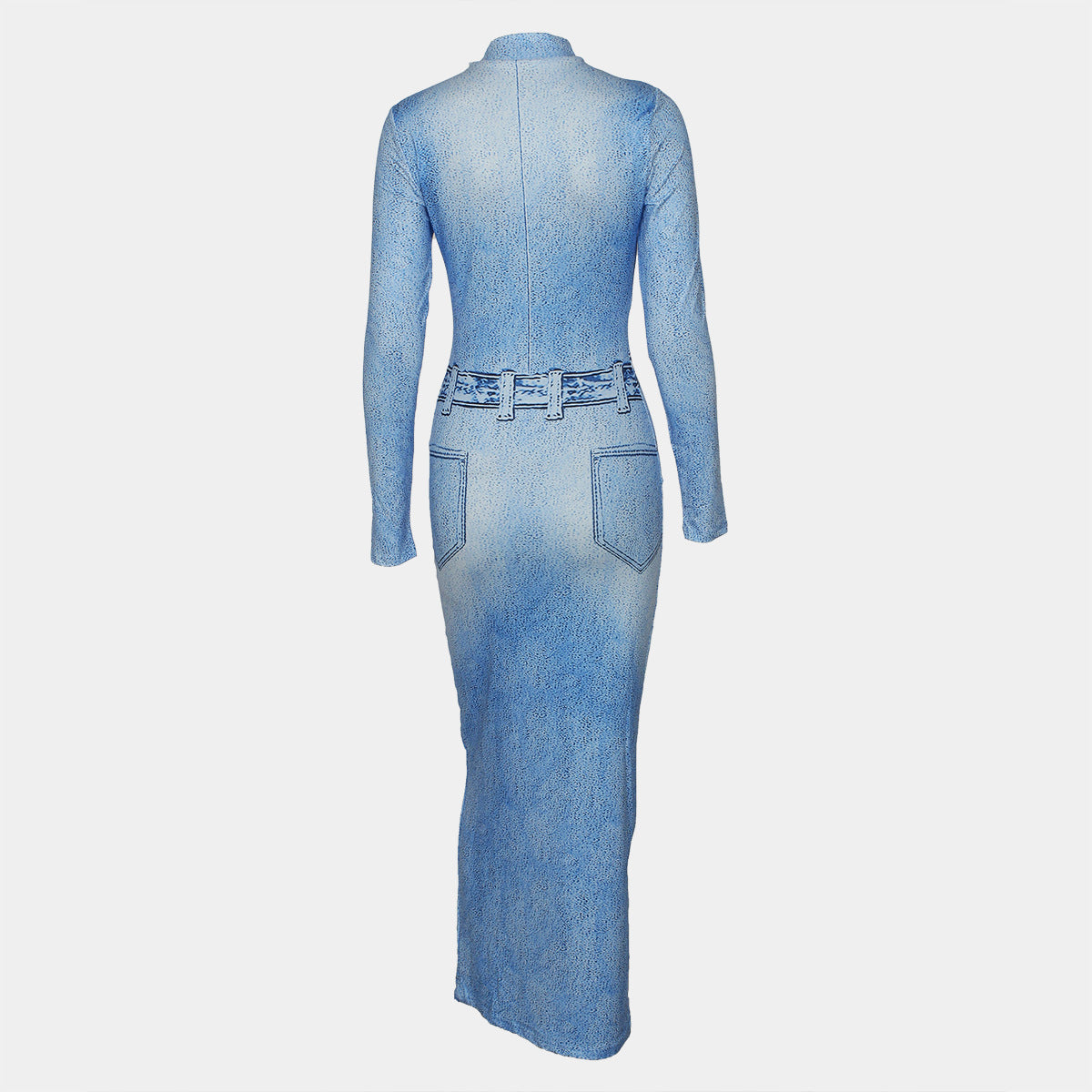 BamBam Women's Autumn Slim Fit Printed Long Sleeve Bodycon Dress For Women - BamBam