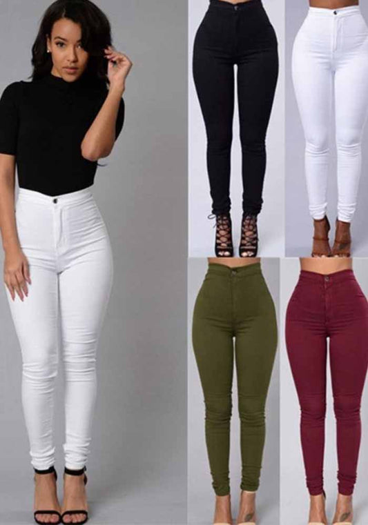 Women Summer Stretch Candy Casual Jeans