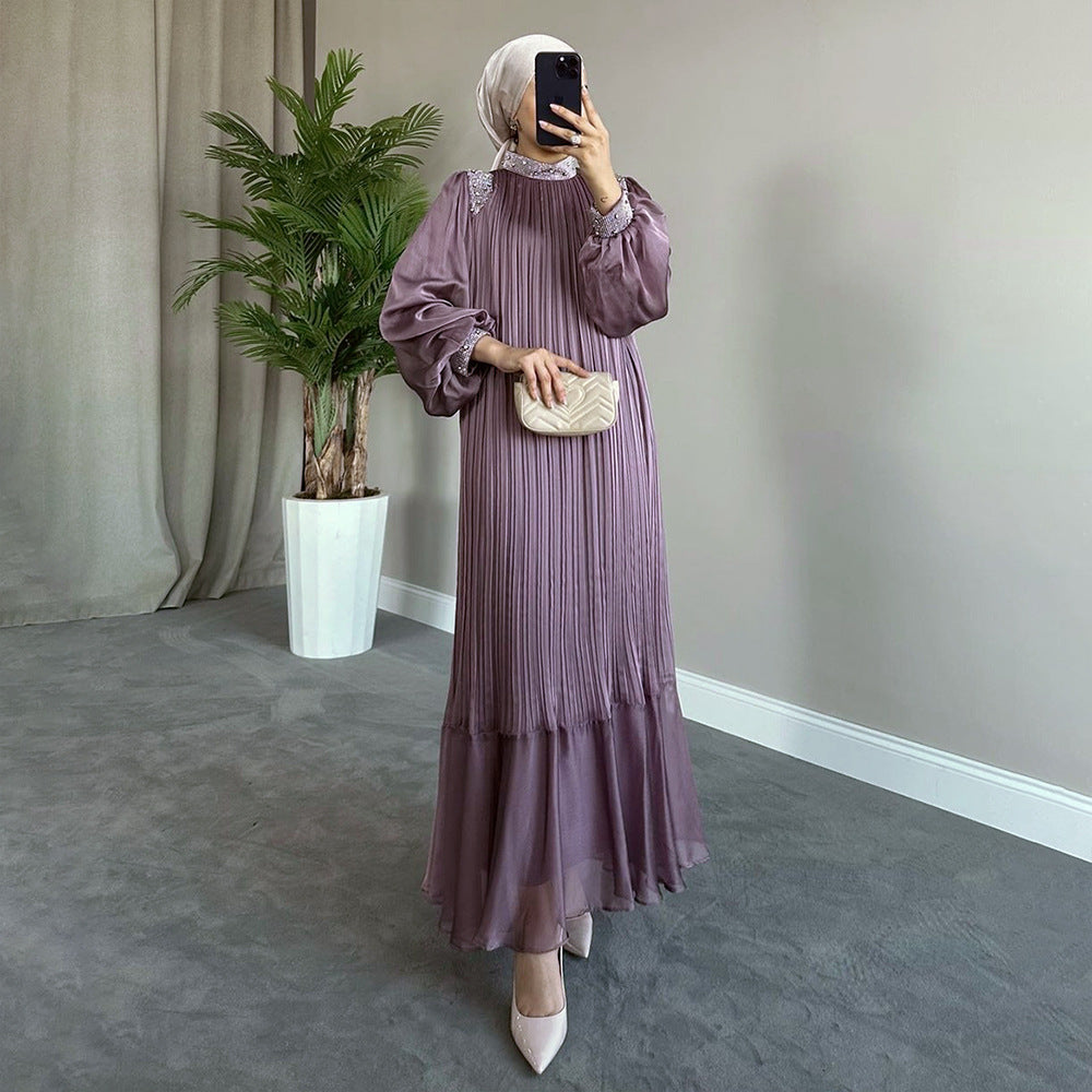 BamBam Muslim diamonds pearl robe dress - BamBam