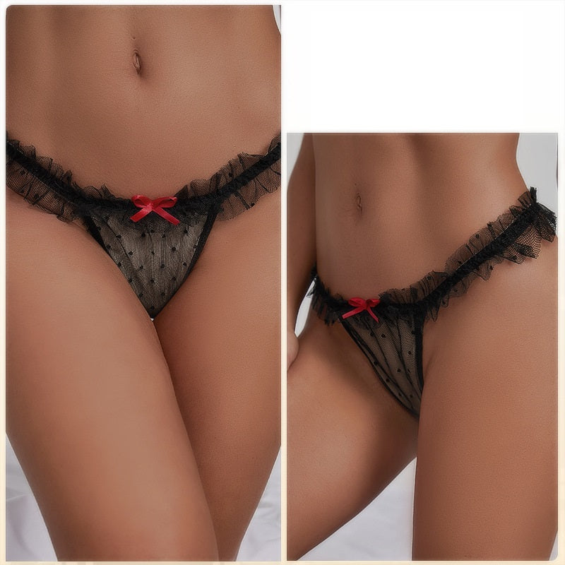 BamBam Sexy panties hollow seduction flirt See-Through thong female - BamBam