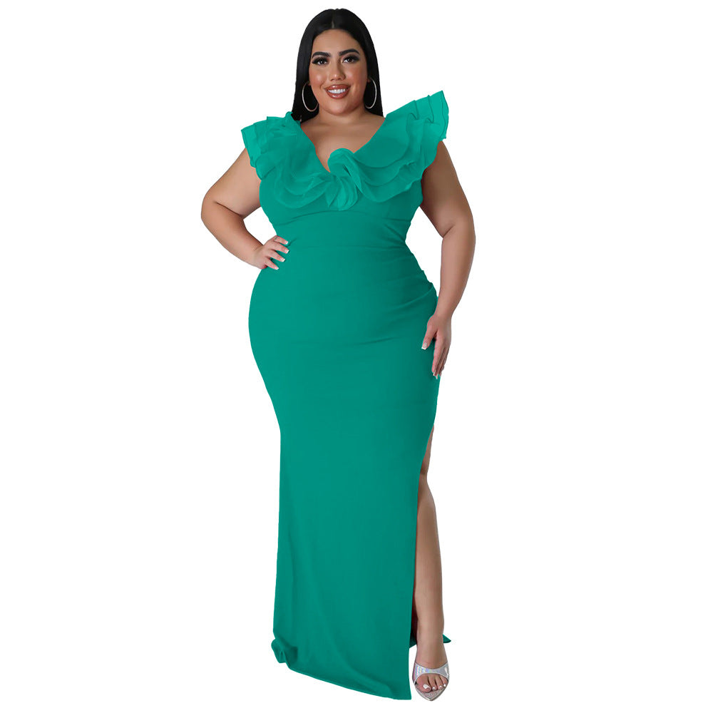 BamBam Women's Solid Color Slim Fit Bodycon Stretch Dress Formal Party Dress - BamBam