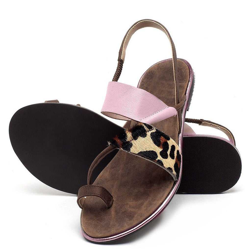 BamBam Women Boho Sandals Peep-Toe Shoes - BamBam