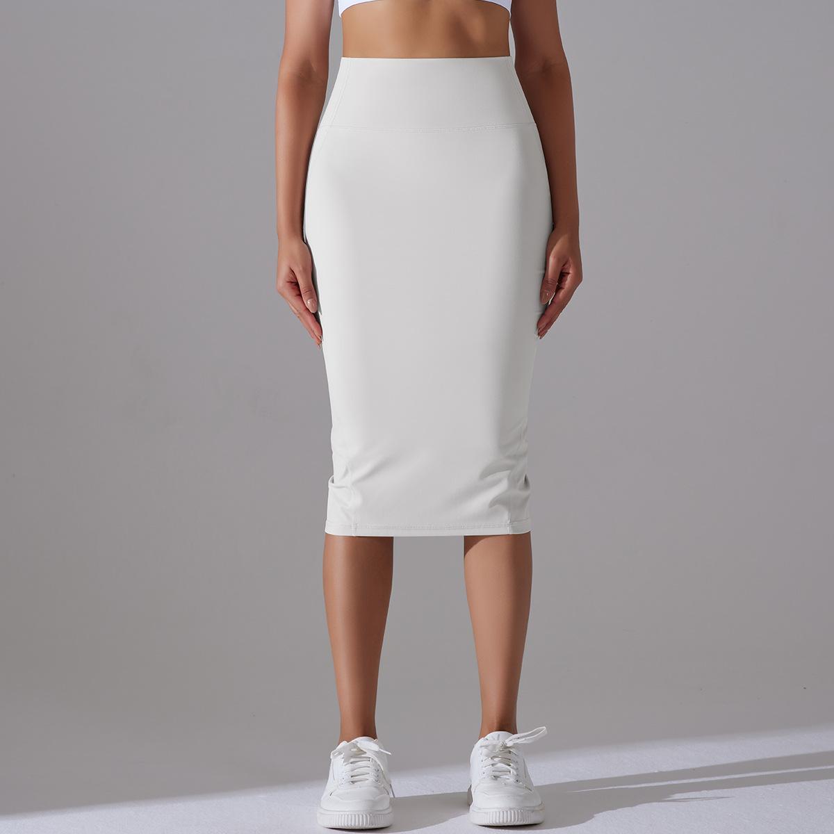 BamBam Women High Waist Stretch Slit Sports Skirt - BamBam