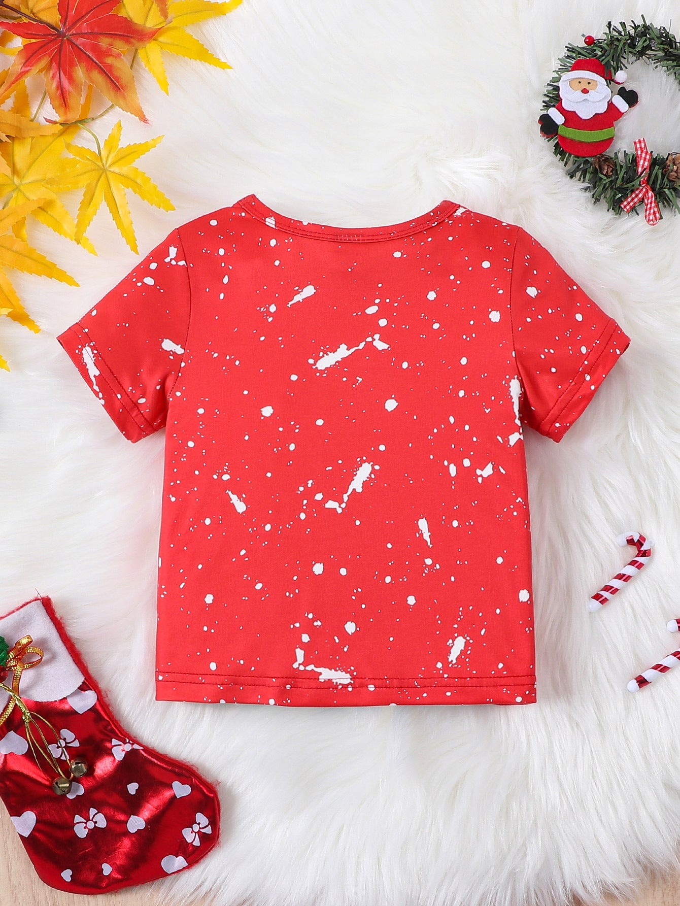 BamBam Christmas Round Neck Short Sleeve T-Shirt - BamBam