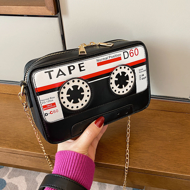 BamBam Women Style Tape Cassette Pu Messenger Bag - BamBam