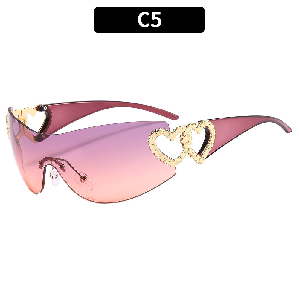 BamBam Sunglasses Rimless One-Piece Sunglasses For Women - BamBam