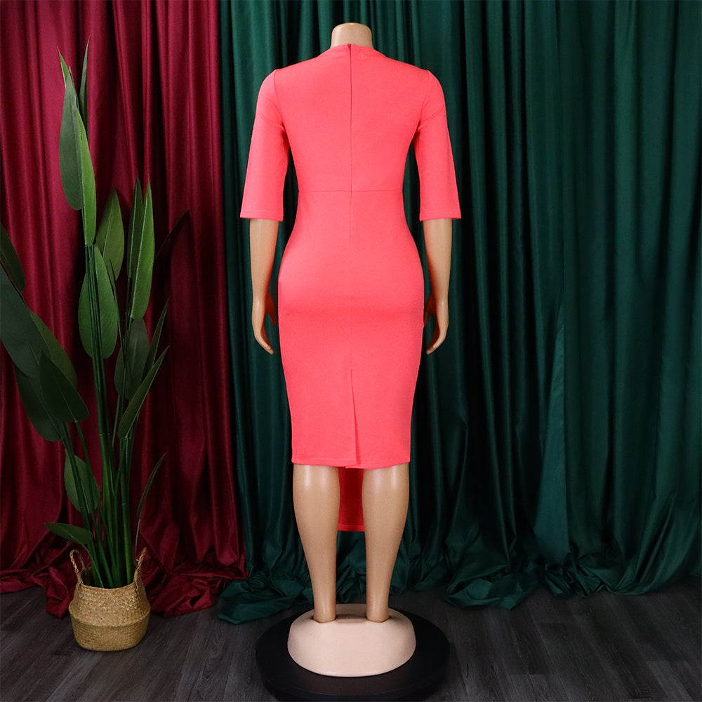 BamBam Ladies Fashion Chic Tonol Office Bodycon African Dress - BamBam