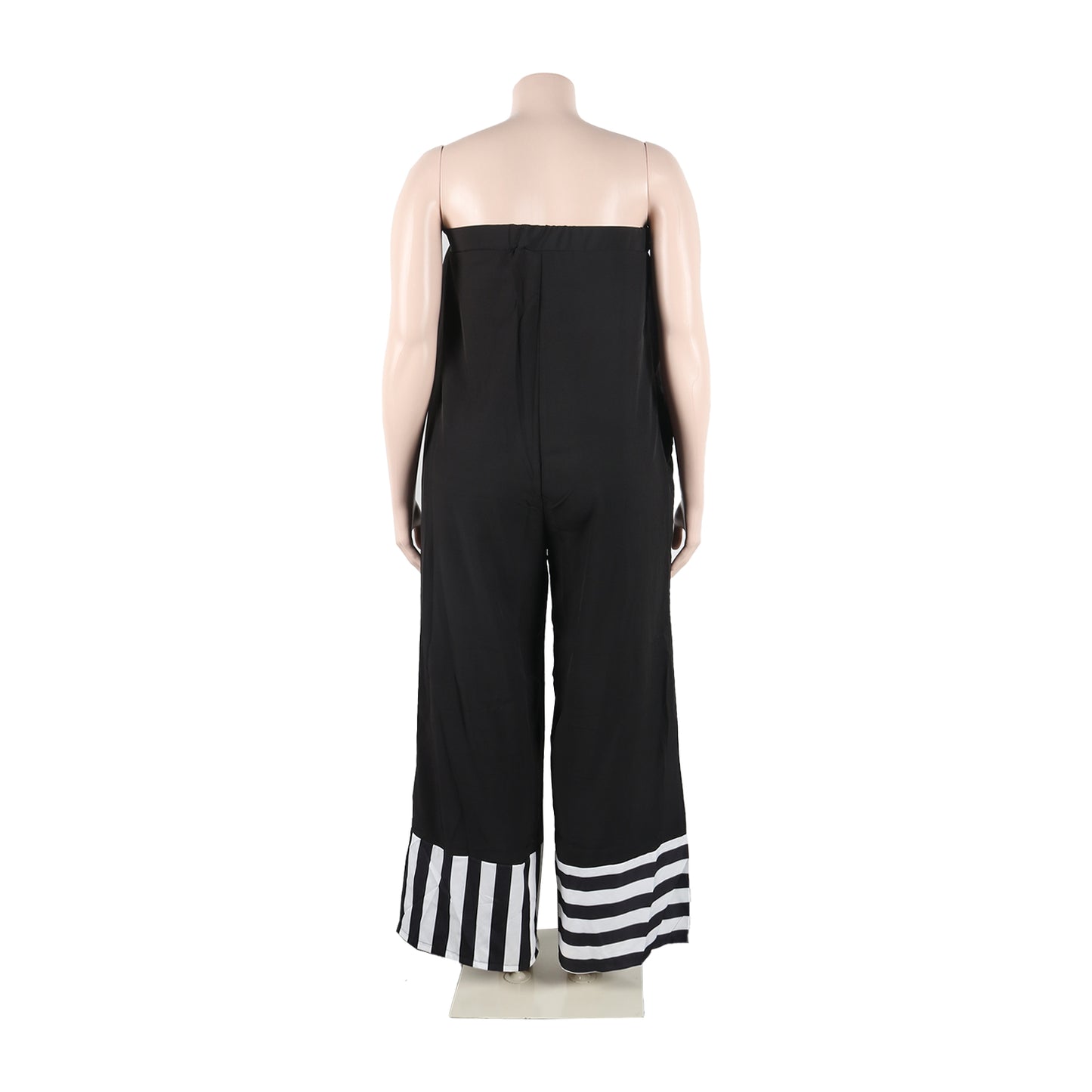 BamBam Women Casual Patchwork Stripe Print ColorBlock Jumpsuit - BamBam Clothing