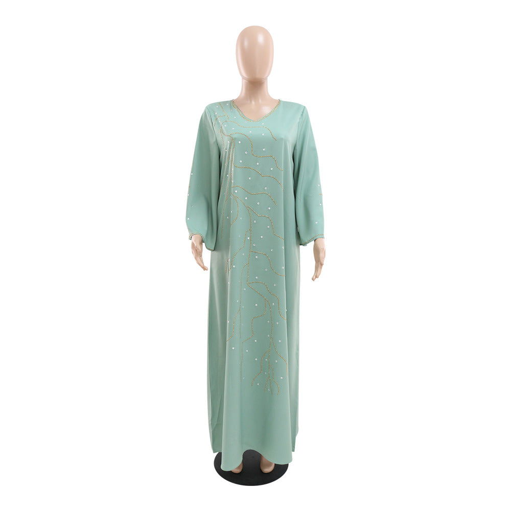 BamBam Muslim Beaded Loose-Cut Robe Dress Saudi Arabia Muslim - BamBam