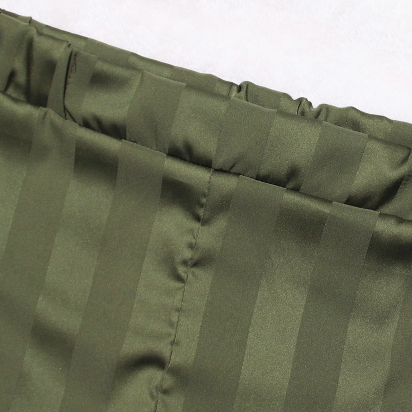 BamBam Modern Casual Striped Satin-Jacquard Loose Trousers - BamBam