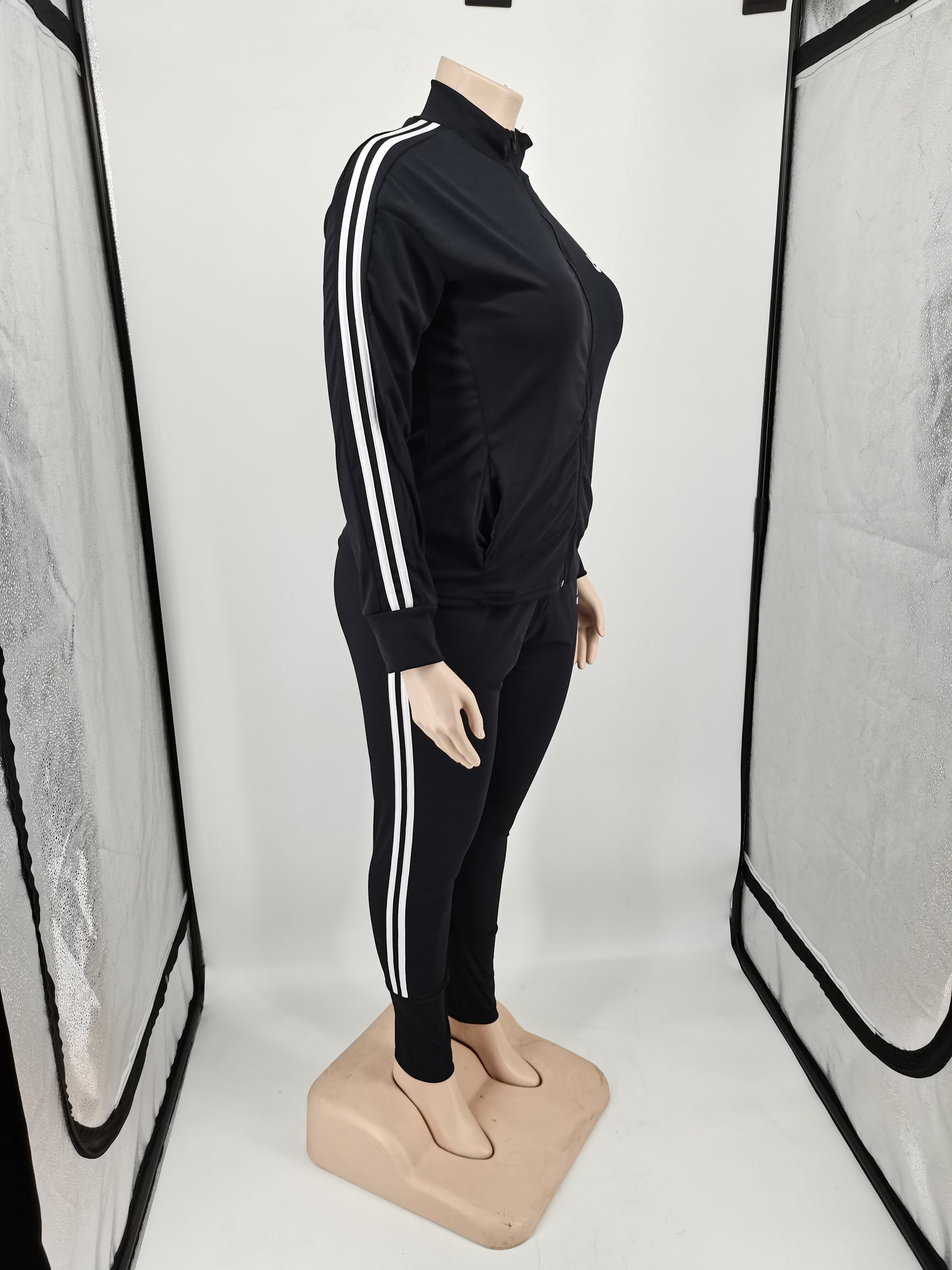 BamBam Women's Sportswear Slim Fashion Casual Jogging Two-Piece Pants Set - BamBam