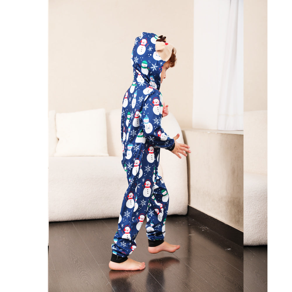 BamBam Christmas Family Wear Printed Hooded Jumpsuit - BamBam