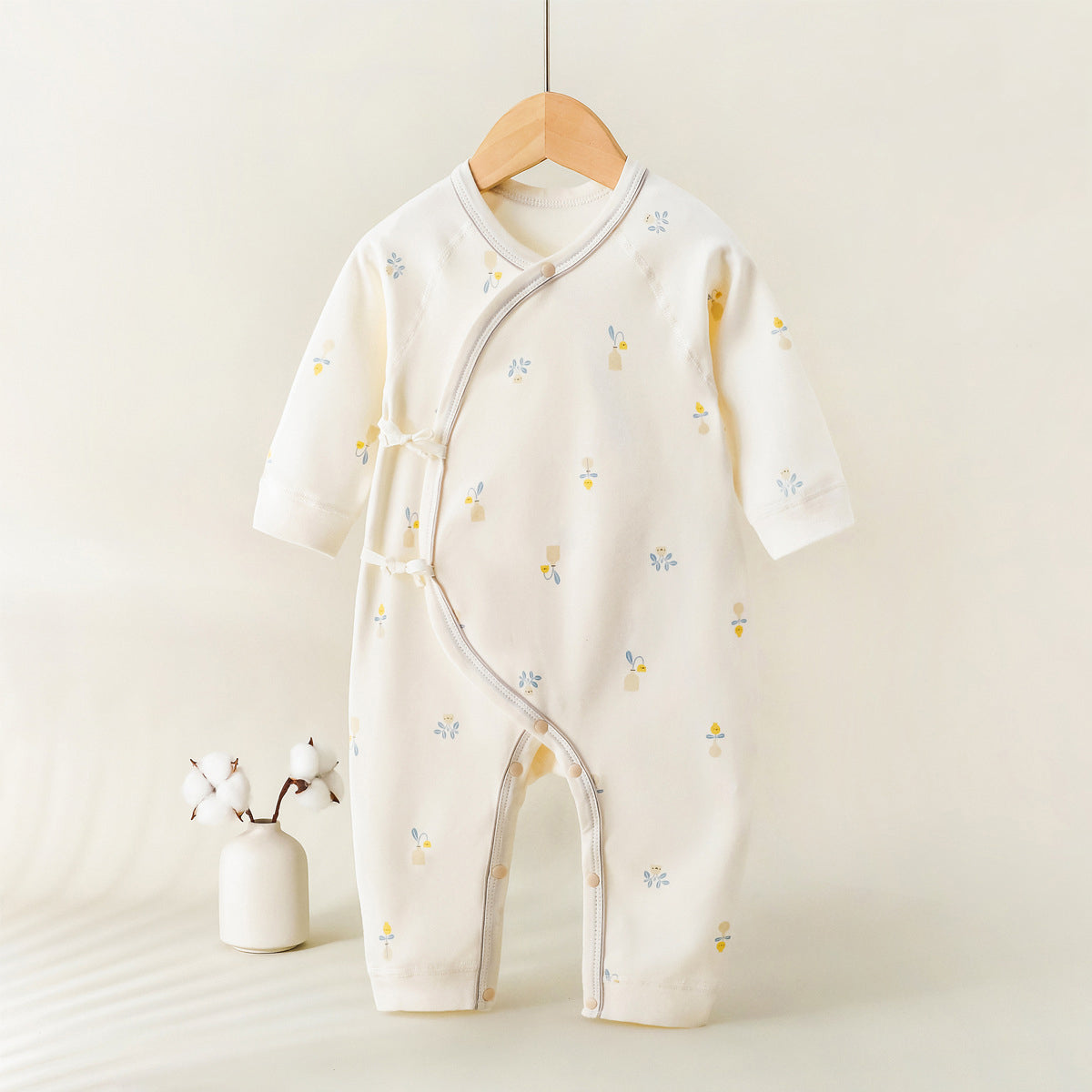 BamBam Baby cotton printed long sleeve Romper - BamBam