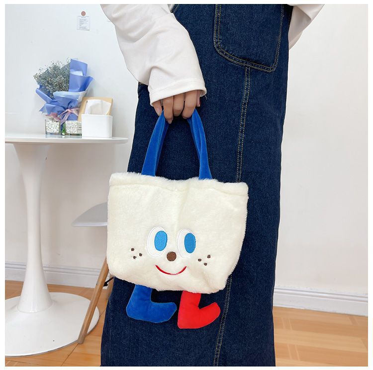 BamBam Winter Plush Crossbody Bag For Women Cute Chic Shoulder Handbag Simple Large Capacity Bag - BamBam