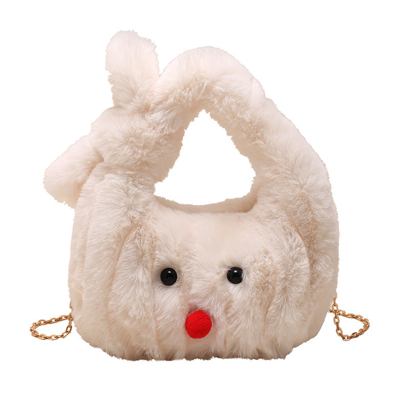 BamBam Autumn And Winter Plush Bag Cute Girl Cartoon Shoulder Hand Crossbody Trendy Bag - BamBam