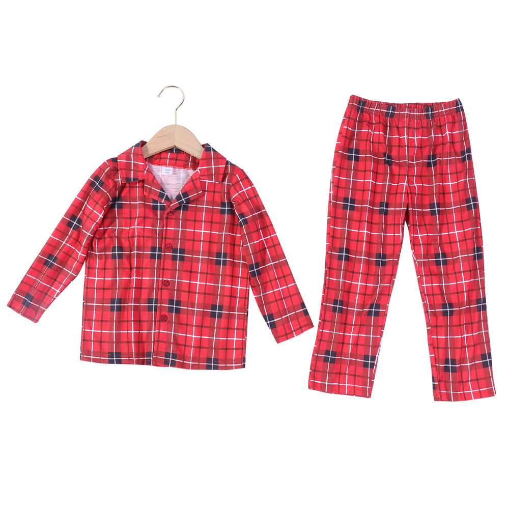 BamBam Christmas Family Wear plaid Pajama two-piece set - BamBam