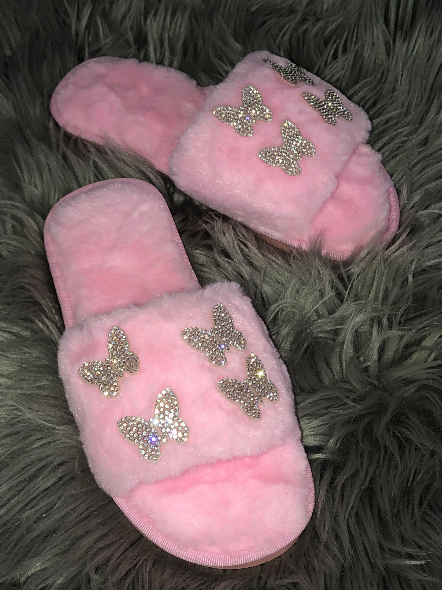 BamBam Women flat warm fur slides - BamBam