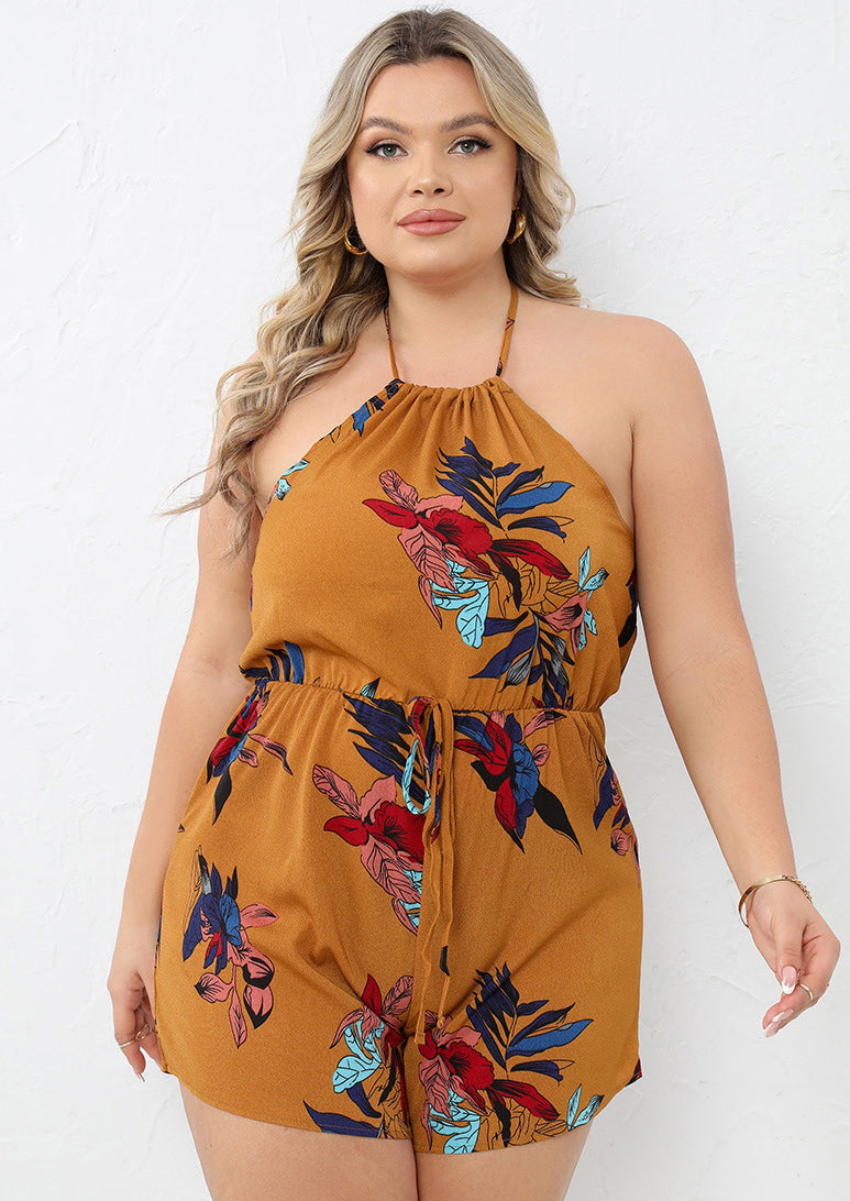 BamBam Plus Size Ladies Print Jumpsuit - BamBam Clothing