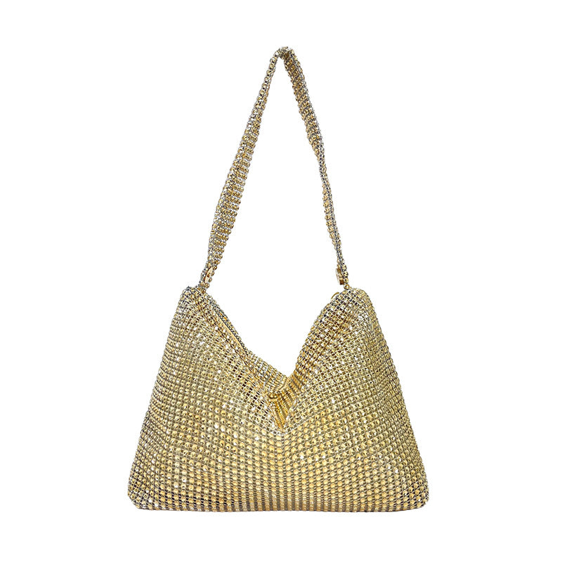 BamBam Women's Bags Autumn Simple Fashion Painted Rhinestone Shoulder Bag Evening Bag - BamBam