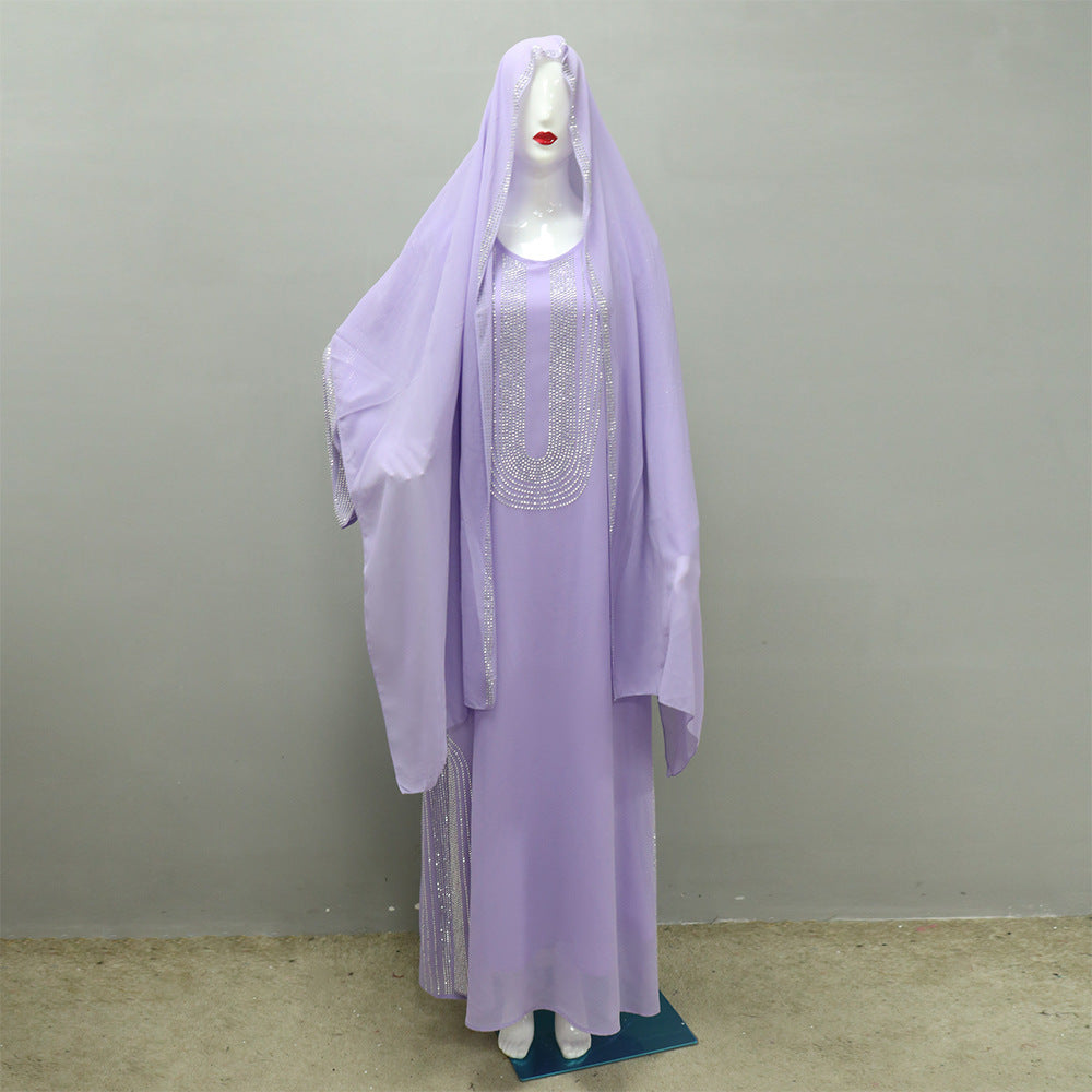 BamBam Muslim Ethnic Wear Stylish Beaded Abaya Saudi Party Dresses - BamBam