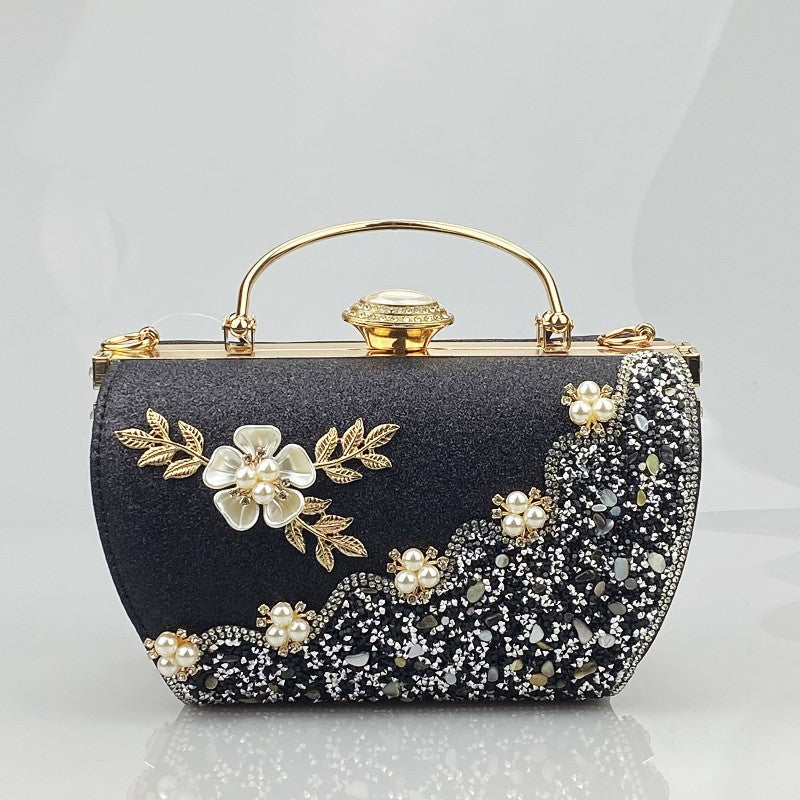 BamBam Princess Bag Diamond Floral Evening Formal Party Evening Dress Chic Handbag - BamBam