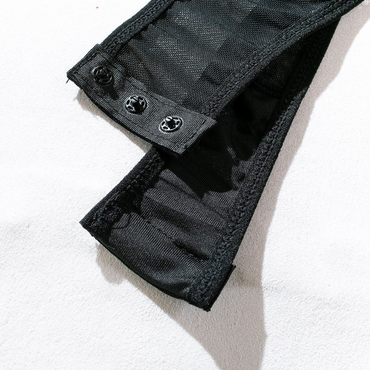 BamBam Sexy Solid Mesh Bodysuit Lingerie Matching Garter Belt - BamBam