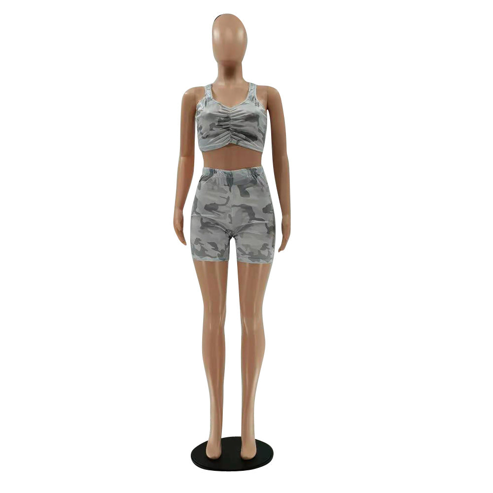 BamBam Women Casual Casual Tank Top and Shorts Two-Piece Set - BamBam