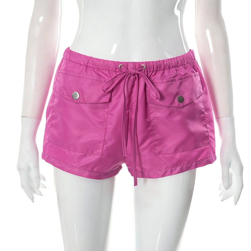 BamBam Women's Summer Pocket Tops Shorts Casual Two Piece Set Women - BamBam