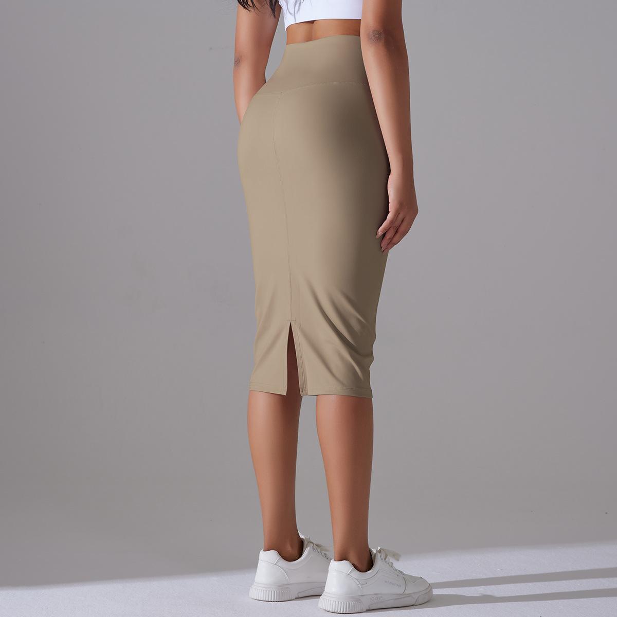 BamBam Women High Waist Stretch Slit Sports Skirt - BamBam