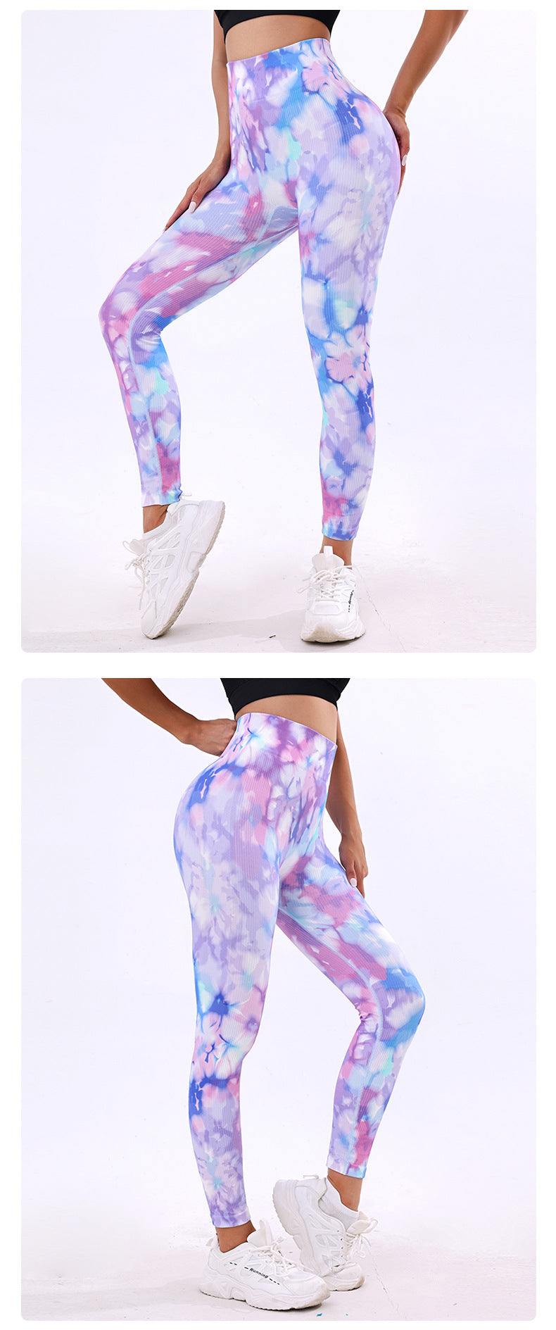 BamBam Printed Yoga Pants Women's Floral Tummy Control Butt Lift Yoga Pants Sports Fitness Leggings - BamBam