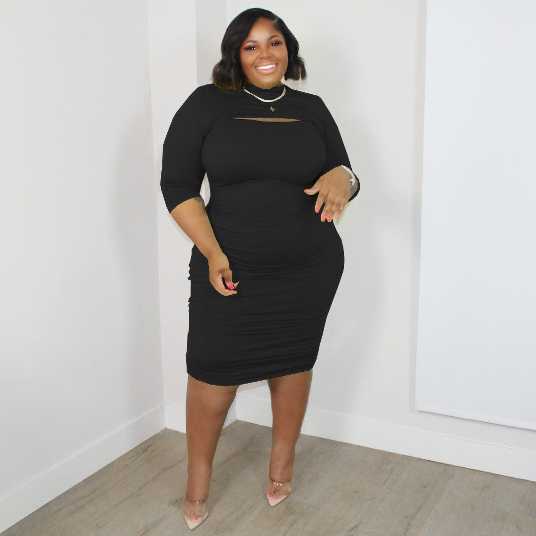 BamBam Plus Size Women Sexy Strapless Dress - BamBam