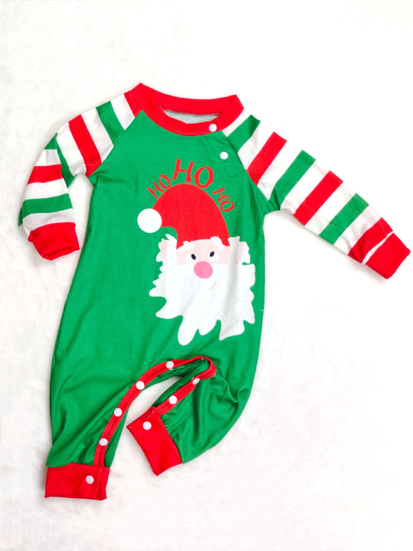 BamBam Santa striped Family Pajama two-piece set - BamBam