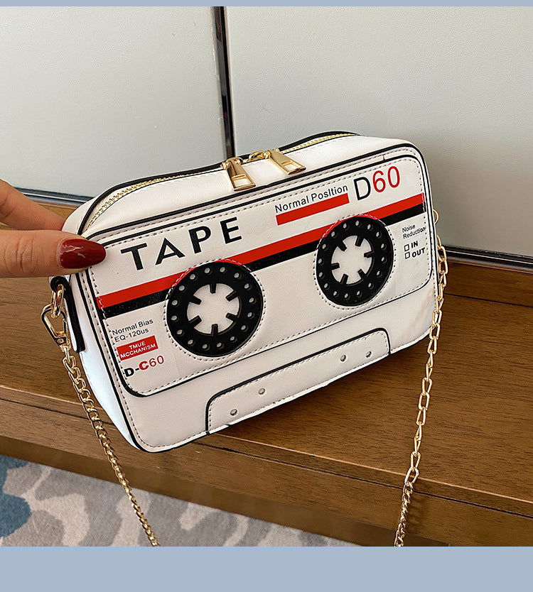 BamBam Women Style Tape Cassette Pu Messenger Bag - BamBam