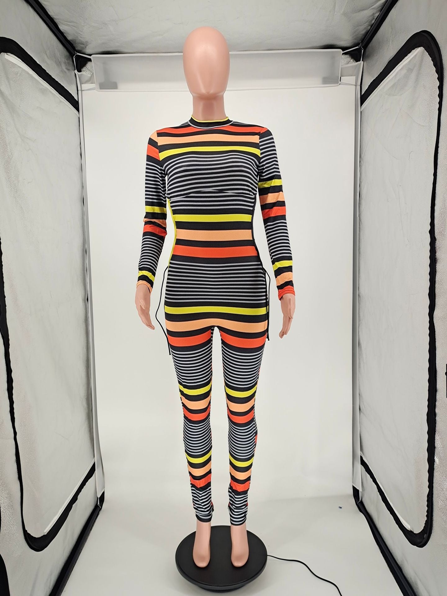 BamBam Fashionable Women's Sexy Casual Stripe Jumpsuit - BamBam Clothing