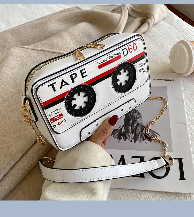 BamBam Women Style Tape Cassette Pu Messenger Bag - BamBam