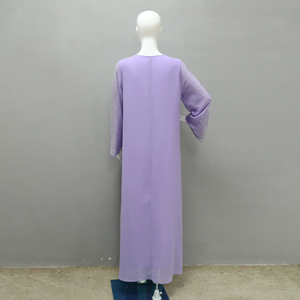 BamBam Muslim Ethnic Wear Stylish Beaded Abaya Saudi Party Dresses - BamBam