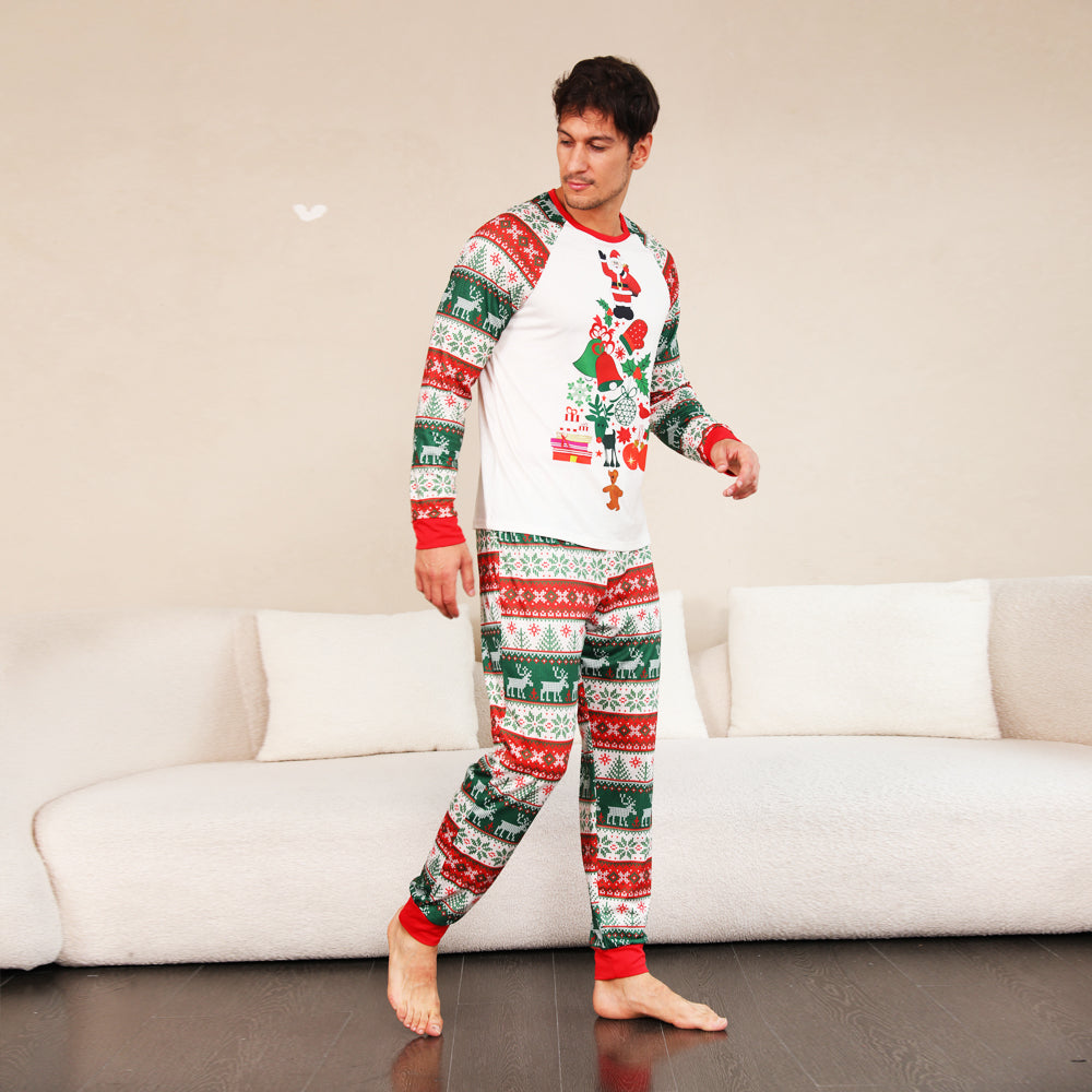 BamBam Christmas Parent-Child Pajamas Set Digital Printing Parent-Child Sleepwear - BamBam